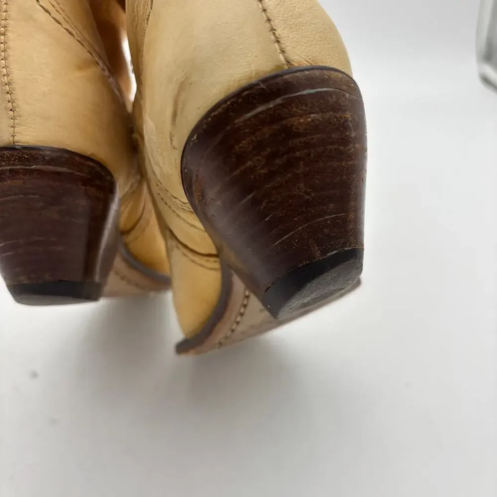 Vintage Zodiac USA Slouchy Leather Boots Women's 6.5 Cowboy Western Boho